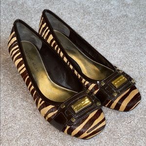 ANTONIO MELANI 7.5 Zebra Skin 1.5” Wedge Career